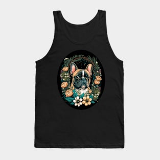 French Bulldog and Flowers Tank Top